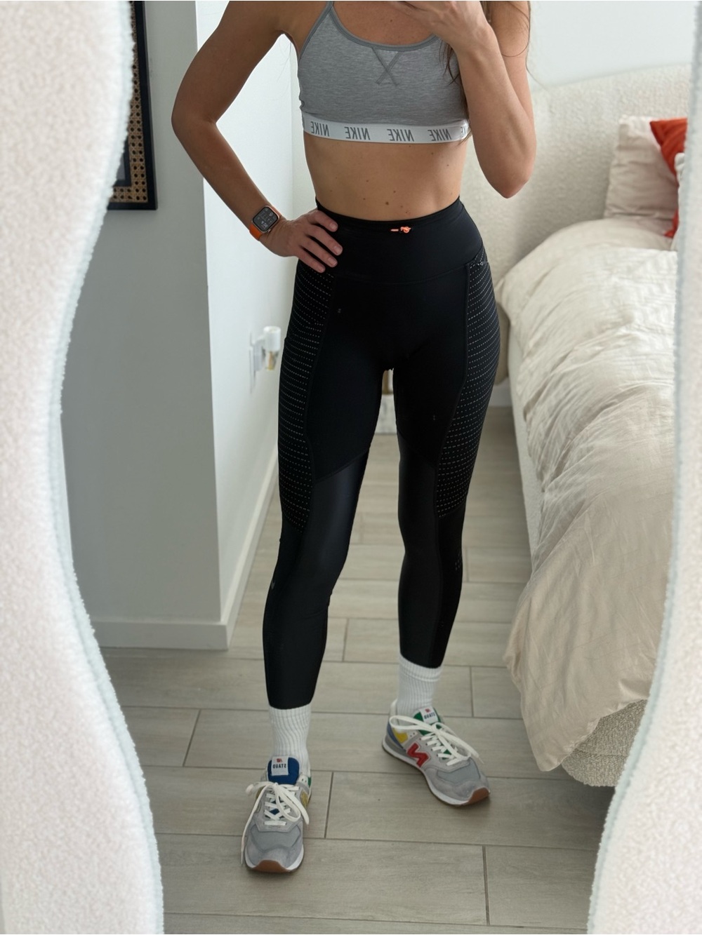 Nike x Stella McCartney Black High-Waist Leggings with Side Perforation